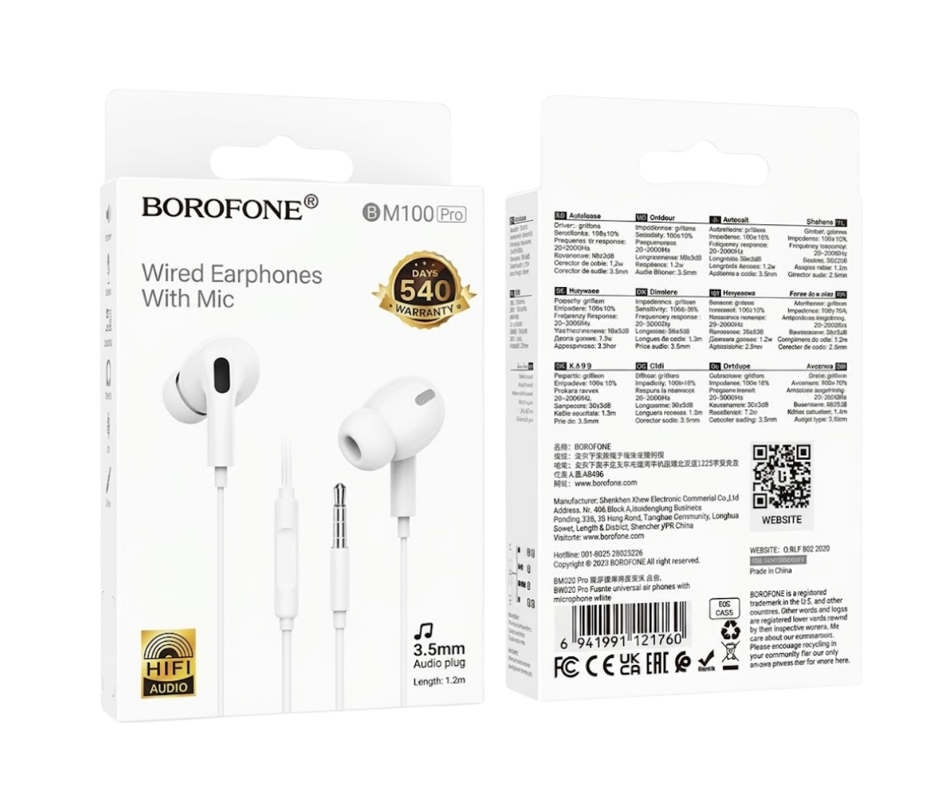 Audífonos Borofone BM 100 Pro Jack 3.5 mm - Imagen 3