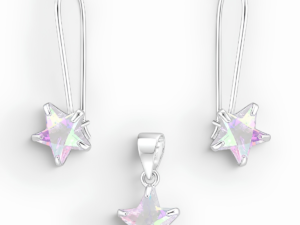 Conjunto Estrella Circón Tornasol 8 mm