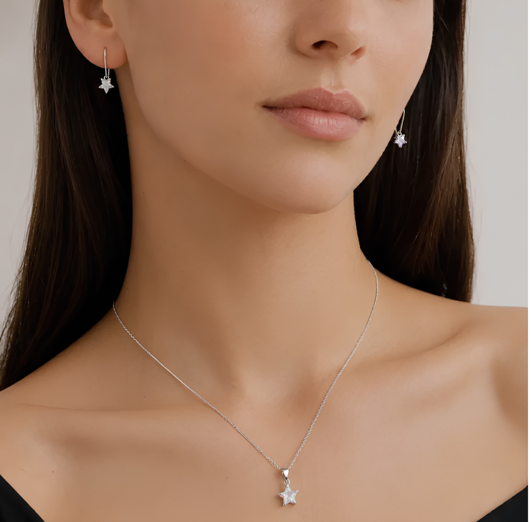 Conjunto Estrella Circón Tornasol 8 mm - Imagen 2