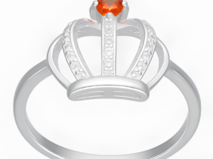 Anillo Corona Circón Granate