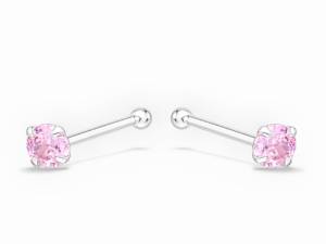 Piercing Circón Rosa Francia 2.5 mm
