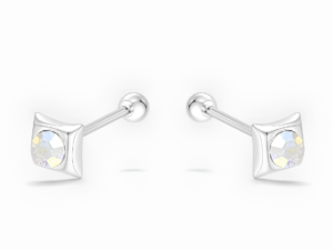 Piercing Circón Tornasol 3x3 mm