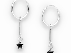 Argolla Varita Estrella Circón Ónix 12 mm